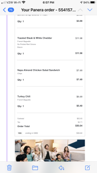 Consumer Review - Food Safety Panera Bread, West Ehringhaus Street, Elizabeth City, NC, USA My office ordered it for lunch on Apri... photo #2