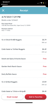 Consumer Review - Food Safety Chick-fil-A, Northeast Pine Island Road, Cape Coral, FL, USA Had takeout. Ordered food online got re... photo #2