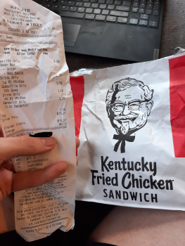 Consumer Review - Food Safety KFC, South Lincoln Avenue, York, Nebraska, USA I went there on April 10th. My partner got 2 bean bur... photo #2