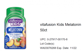 Food Recall Vitafusion Gummy vitamin products - recalled due to possible metallic mesh material Company name: Ch... Foto #2