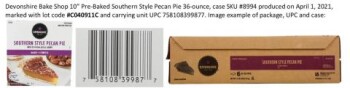 Food Recall Sara Lee Frozen Bakery Pecan pies - recalled due to undeclared peanuts Company name: Sara Lee Frozen... photo #5