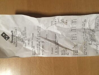 Consumer Review - Food Safety Domino's Pizza Koblenz, Moselweißer Straße, Koblenz, Deutschland Ich habe eine vegane BBQ Pizza gege... photo #1