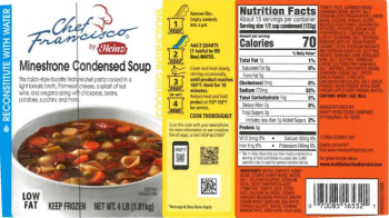 Food Recall Heinz Chef Francisco Soup - recalled due to misbranding and undeclared allergens The FSIS announced... photo #1