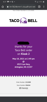 Consumer Review - Food Safety Taco Bell 4923 Lee Hwy, Arlington, VA 22207 May 18th 2:49 pm. I purchased and drank a strawberry lem... photo #2