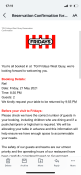Reseña del consumidor - Seguridad alimentaria TGI Fridays - Southampton West Quay, Southampton, UK I ate around 9pm, i had half a rack or premium... foto #2