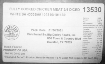 Food Recall Frozen, Cooked Diced Poultry Products - Health Alert due to Listeria Contamination The FSIS issued a... photo #3