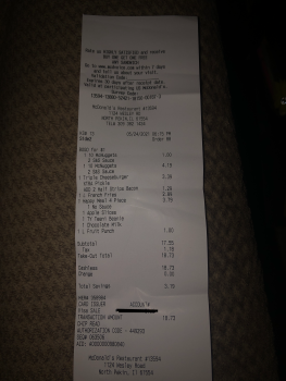 Consumer Review - Food Safety McDonald's, Wesley Road, North Pekin, IL, USA Not sure I ate a triple cheeseburger with bacon and pi... photo #3