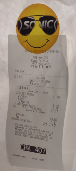 مراجعة المستهلك - سلامة الغذاء Sonic Drive-In, Texas 274, Kemp, TX, USA Food I believe 2
This morning
The bag didn't look like th... صورة فوتوغرافية #5