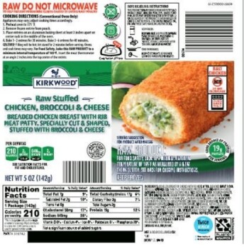 Outbreak Salmonella outbreak linked to raw frozen breaded stuffed chicken products UPDATE August 11, 2021

As... photo #4