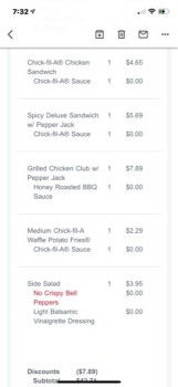 Consumer Review - Food Safety Chick-fil-A, West El Camino Real, Sunnyvale, CA, USA The four of us ate there at 7:30pm last night.... photo #2