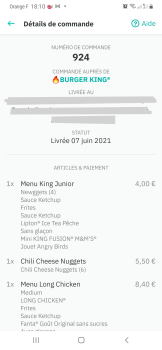 Consumer Review - Food Safety Burger King, Burger King, Route de Livron, Annemasse, France Alors j ai commandé le 7 juin 2021 entr... photo #1
