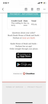 Consumer Review - Food Safety Kanki Japanese House of Steaks & Sushi - Durham, Mount Moriah Road, Durham, NC, USA I ate undercooke... photo #2