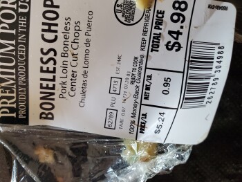 Consumer Review - Food Safety Walmart Supercenter, Dodge Street, Dubuque, IA, USA I bought porkchops from there. Came home cooked... photo #2