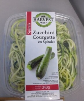 Food Recall Harvest Fresh Zucchini Spirals - recalled due to Listeria contamination The CFIA announced the recal... photo #1