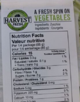 Food Recall Harvest Fresh Zucchini Spirals - recalled due to Listeria contamination The CFIA announced the recal... photo #4