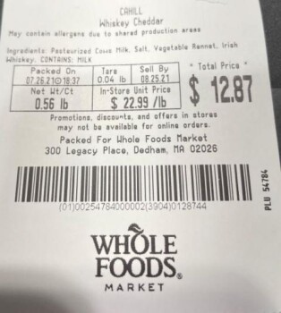 Food Recall Whole Foods Market Cheddar cheese products  - recalled due to potential Listeria Company name: Whole... photo #2