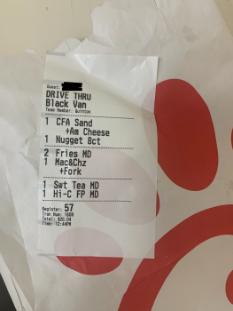 消费者评论 - 食品安全 Chick-fil-A, Palm Beach Lakes Boulevard, West Palm Beach, FL, USA We ate our food and immediately af... 照片 #2