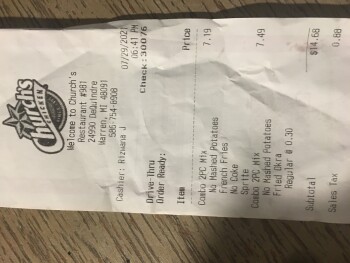 Consumer Review - Food Safety Church's Chicken, Dequindre Road, Warren, MI, USA chicken sandwich My daughter and I  10 min after t... photo #3