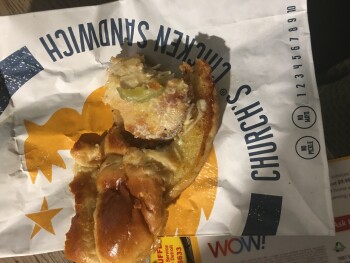 Consumer Review - Food Safety Church's Chicken, Dequindre Road, Warren, MI, USA chicken sandwich My daughter and I  10 min after t... photo #1