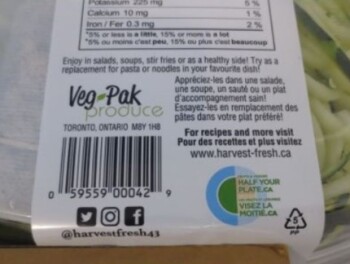 Food Recall Update: Harvest Fresh Zucchini Spirals - recalled due to Listeria The CFIA announced the recall of H... photo #3