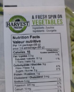 Food Recall Update: Harvest Fresh Zucchini Spirals - recalled due to Listeria The CFIA announced the recall of H... photo #2