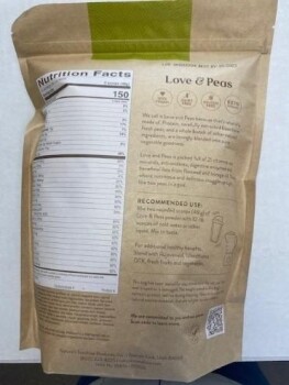 Food Recall Nature's Sunshine Love & Peas Protein -  recalled due to undeclared milk Company name: Nature's Suns... photo #2