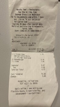 Consumer Review - Food Safety McDonald's, 700 W Fairview Ave, Montgomery, Alabama, USA on 8/21/2012 we ordered a cherry/coke mixed... photo #2