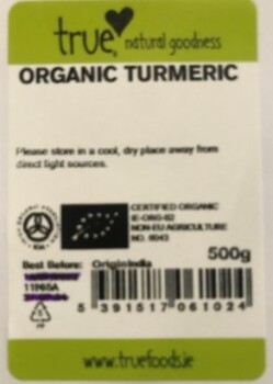 Retiro de alimentos True Natural Goodness Organic Turmeric Powder - recalled due to unauthorised Pesticide The FSAI anno... foto #2