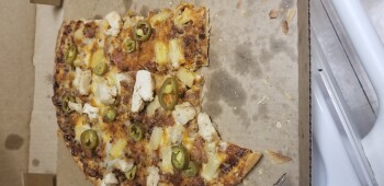 Avaliação do consumidor - Segurança alimentar Domino's Pizza, North Collins Boulevard, Covington, LA, USA Today.  I ordered bbq, jalapeno chicken... foto #3