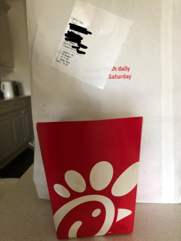 Consumer Review - Food Safety Chick-fil-A, North U.S. Highway 377, Roanoke, Texas, USA Spicy deluxe chicken  Just about one hour a... photo #2