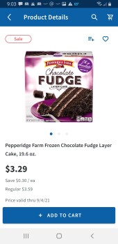 Consumer Review - Food Safety Meijer, Birch Run Road, Birch Run, Michigan, USA Pepperidge Farm chocolate cake Symptoms started Wit... photo #1