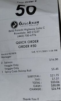 Consumer Review - Food Safety Quickway Hibachi, Pulaski Highway, Rosedale, MD, USA On today Saturday, September 11, 2021 at 1:58pm... photo #2