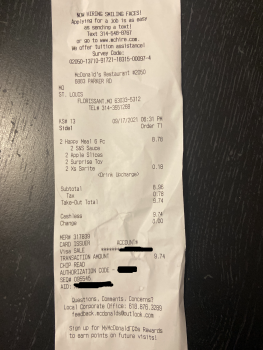 Consumer Review - Food Safety McDonald's, Parker Road, Florissant, MO, USA Chicken nuggets  Stomach cramps shortly after eating ch... photo #2