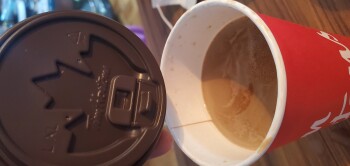 Consumer Review - Food Safety Tim Hortons, 2121 Carling Avenue, Ottawa, ON, Canada Too many espresso in white hot chocolate The ke... photo #2