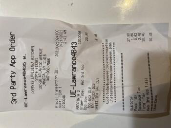 Consumer Review - Food Safety Popeyes Louisiana Kitchen, Cross Bay Boulevard, Howard Beach, Queens, NY, USA Got nasty food poisoni... photo #2