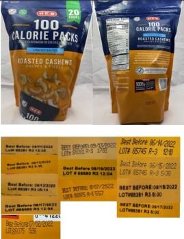 Food Recall Multiple brands Roasted salted cashew halves - recalled due to glass pieces Company name: SunTree Sn... Foto #5