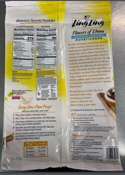 Rappel d'aliments Ling Ling Potsticker Chicken & Vegetable - recalled due to extraneous materials The FSIS announced t... photo #2