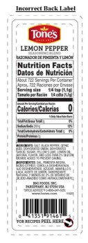 نذكر الطعام Tone's Taco Seasoning Blend  - recalled due to Uundeclared wheat Company name:   B&G Foods Inc.
Bra... صورة فوتوغرافية #3