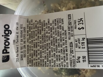 Consumer Review - Food Safety Provigo, Rue Rachel Est, Montreal, QC, Canada Chicken salad purchased on Monday October 4th that mad... photo #2