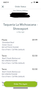 Avaliação do consumidor - Segurança alimentar Taqueria La Michoacana Mexican Restaurant, Youree Drive, Shreveport, LA, USA A restaurant I ate from... foto #2