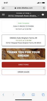 Consumer Review - Food Safety DiBella's Subs, Telegraph Road, Bingham Farms, MI, USA I ordered subs there on Tuesday did lunch. By... photo #1