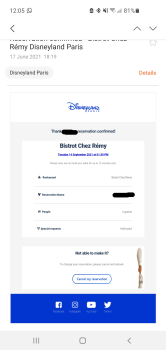 Avis du consommateur - Sécurité alimentaire Disneyland Paris, Boulevard de Parc, Coupvray, France September,  not sure 3 adults got sick, the fi... photo #4