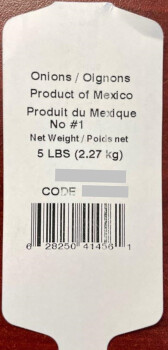 Food Recall Gwillimdale Farms Onions from Mexico - recalled due to Salmonella The CFIA announced the recall of G... photo #2