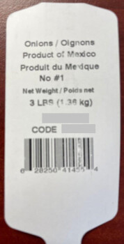 Food Recall Gwillimdale Farms Onions from Mexico - recalled due to Salmonella The CFIA announced the recall of G... photo #3