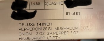 Consumer Review - Food Safety Ledo Pizza, Olney Laytonsville Road, Olney, MD, USA Only food I ate yesterday was this Deluxe pizza... photo #2