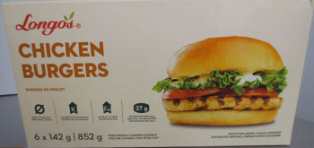 Food Recall Longo's Chicken Burgers - recalled due to undeclared egg The CFIA announced the recall of Longo's br... photo #1
