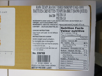 Food Recall Northern King and Thai Gold Shrimp Tempura - recalled due to undeclared allergens The CFIA announced... photo #8