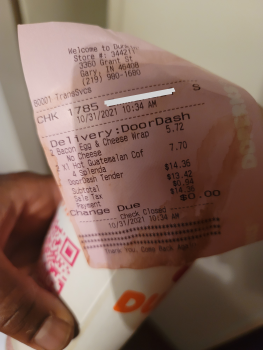 Consumer Review - Food Safety Dunkin Donuts, Gary, IN, USA Today,  It was the coffees I drank from there 15 minutes after eating.... photo #3