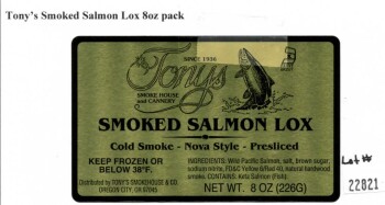 Food Recall Wild Cold Smoked Keta Salmon Lox products - recalled due to listeria Oregon Lox Company of Eugene, O... photo #7