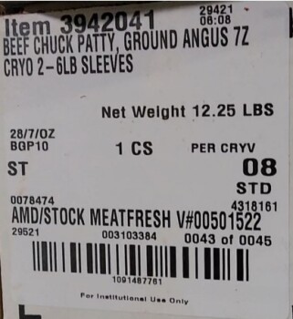 Food Recall Gold Canyon Meat CO raw ground beef patties - recalled due to extraneous materials The FSIS announce... photo #3